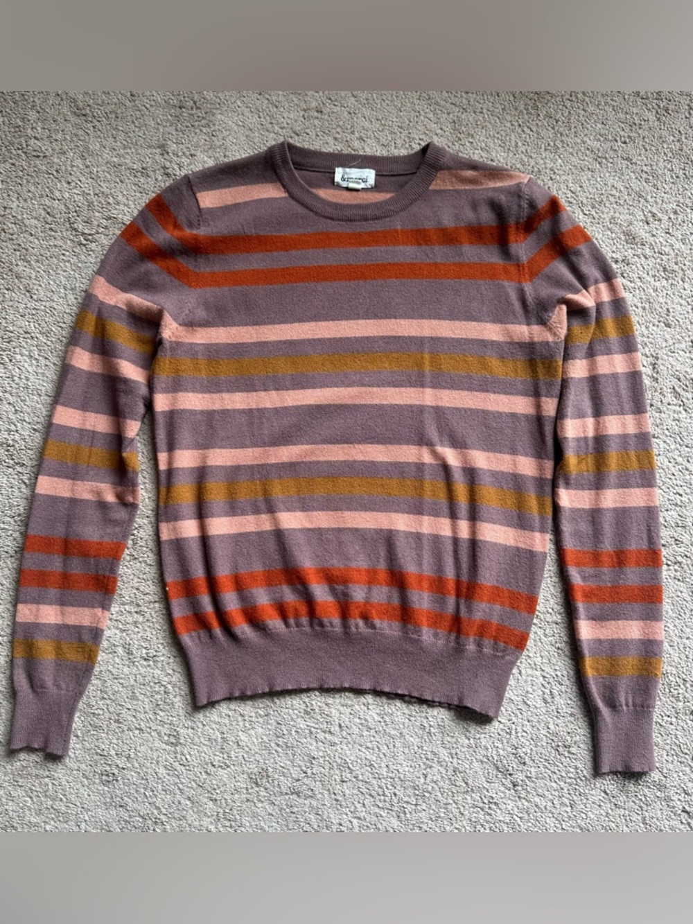 &Merci Striped Crewneck Sweater size small